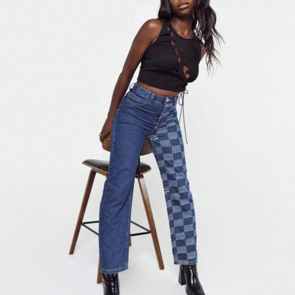 Princess Polly check jeans